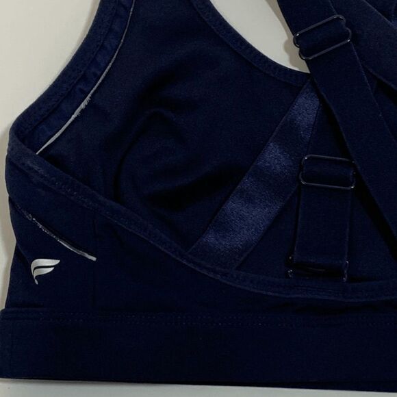 Fabletics Women's Navy Blue Crisscross Strappy Back Sports Workout Bra Medium - Picture 6 of 7